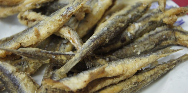 Batter fried anchovies