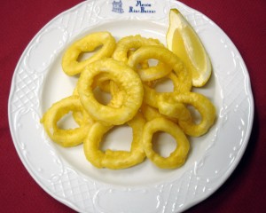 Deep fried squid rings