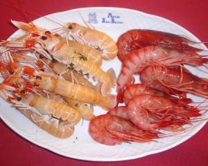 Grilled prawns